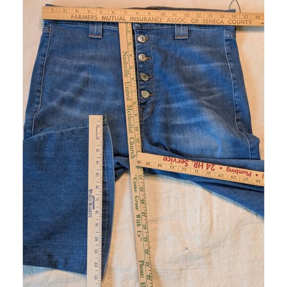 Veronica Beard Jeans Sheridan Bell Bottom Button Fly Denim Size 32 NWT USA Made - Picture 8 of 11